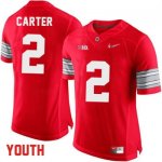 Youth NCAA Ohio State Buckeyes Cris Carter #2 College Stitched Diamond Quest Playoffs Authentic Nike Red Football Jersey KW20G76XW